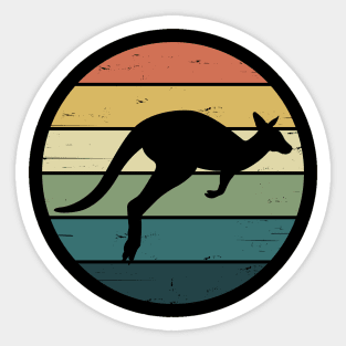 Retro Rainbow Kangaroo Sticker